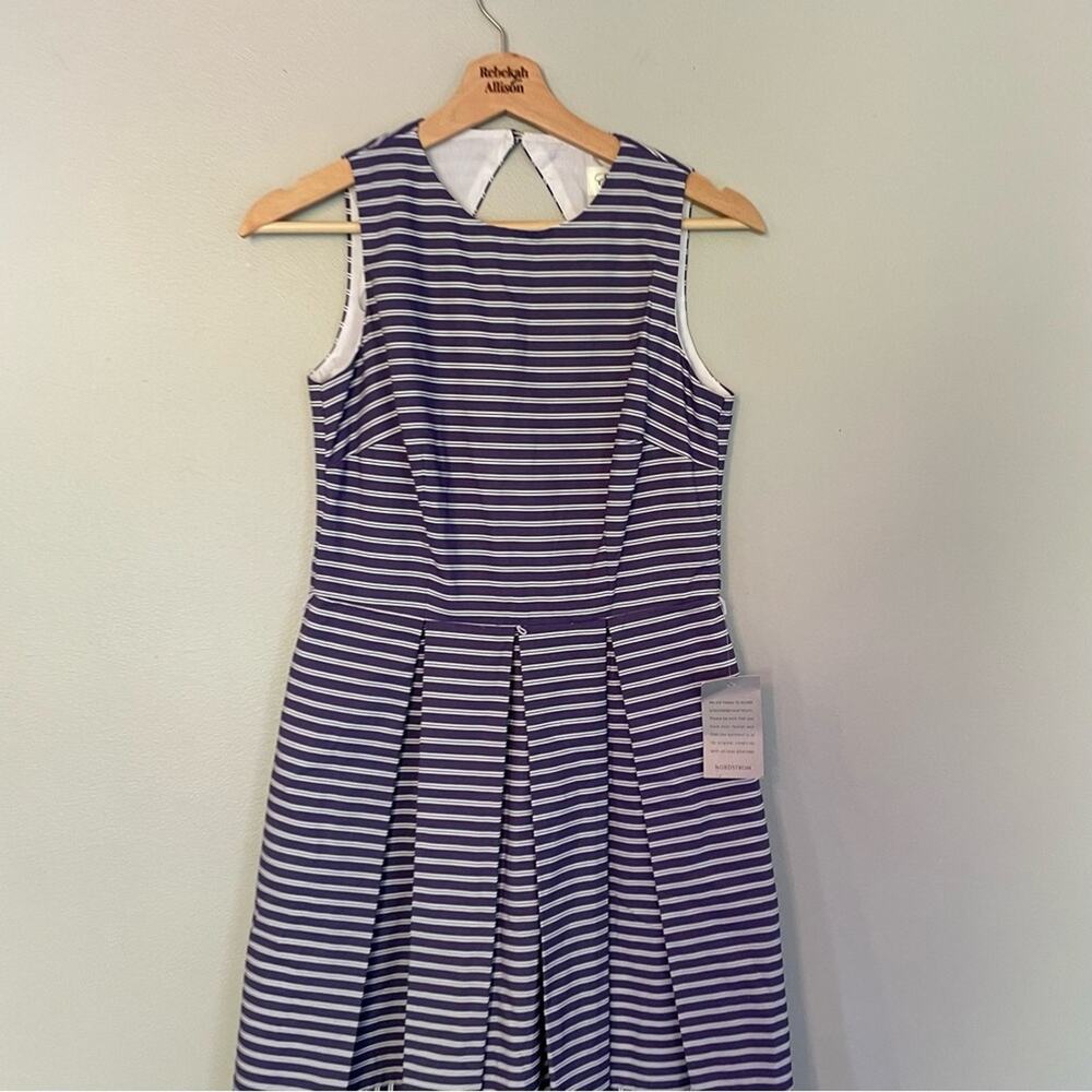 NWT Eliza J Striped Cotton Sundress in Blue & White Women’s Size 6 - Picture 14 of 15